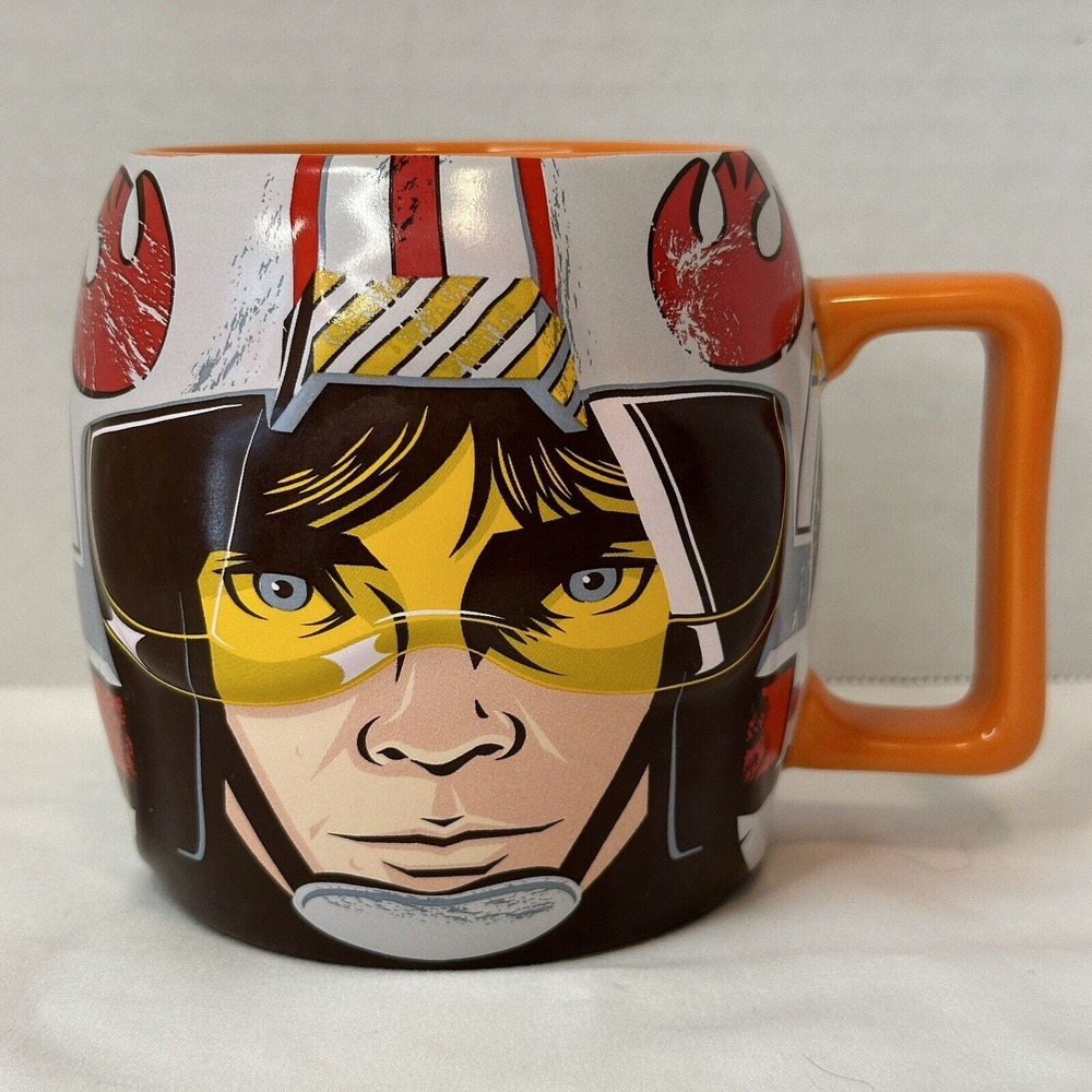 Star Wars 3-D Luke Skywalker Disney Store Ceramic Mug/Cup X-Wing Pilot 18 oz